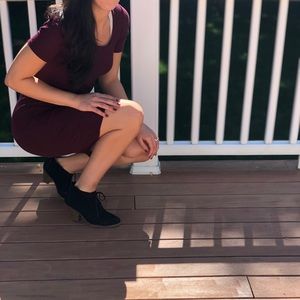 one clothing Dresses - Maroon Sweater Dress one clothing Dresses - Maroon Sweater Dress